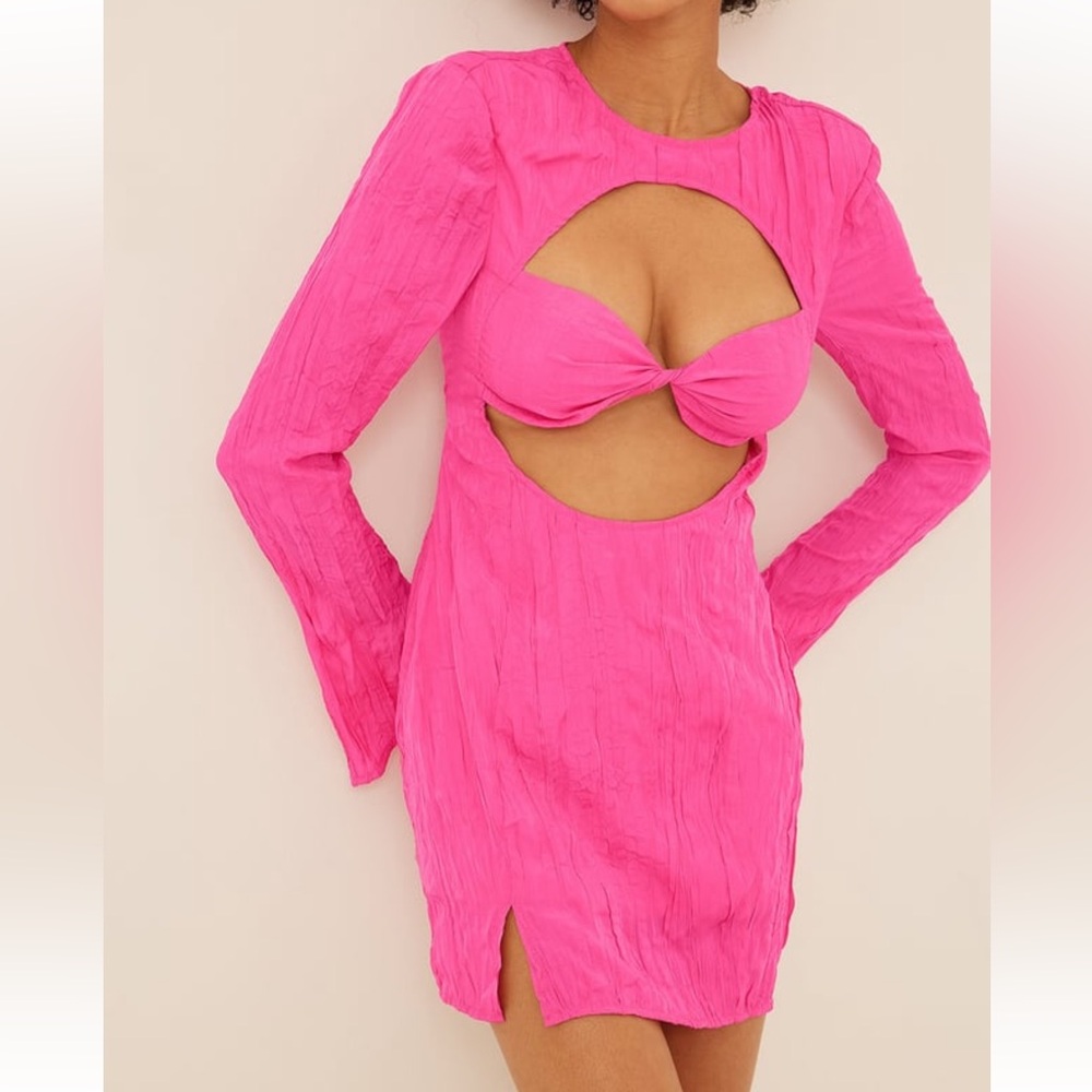 Long Sleeve Pink Dress New With Tags